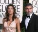 George Clooney et Elisabetta Canalis lors de la cérémonie des Golden Globes à Los Angeles le 17 janvier 2010