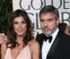 George Clooney mérite le Golden Globe du perdant le plus séduisant au côté de sa sublime compagne Elisabetta Canalis lors de la cérémonie des Golden Globes le 17 janvier 2010 à Los Angeles