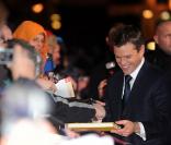Matt Damon à l'occasion de l'avant-première britannique d' Invictus , à l'Odeon de Leicester Square, à Londres, le 31 janvier 2010.