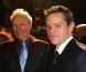 Clint Eastwood et Matt Damon à l'occasion de l'avant-première britannique d' Invictus , à l'Odeon de Leicester Square, à Londres, le 31 janvier 2010.