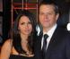 Luciana Barroso et Matt Damon à l'occasion de l'avant-première britannique d' Invictus , à l'Odeon de Leicester Square, à Londres, le 31 janvier 2010.