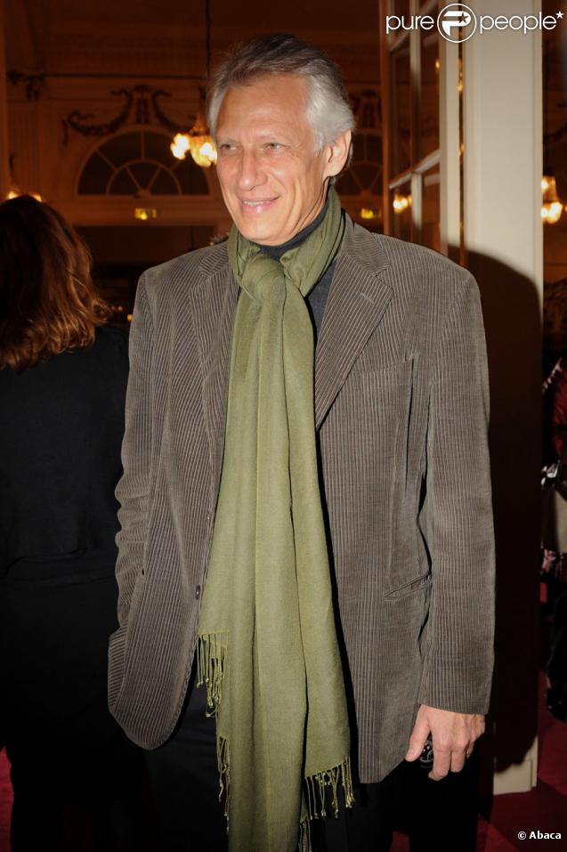 Dominique de Villepin lors de la représentation de la pièce L'Affaire Seznec au théâtre de Paris le 3 février 2010