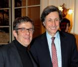 Stéphane Hillel et Patrick de Carolis lors de la représentation de la pièce L'Affaire Seznec au théâtre de Paris le 3 février 2010