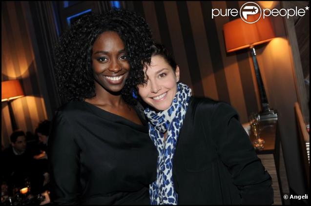 Aïssa Maïga et Emma de Caunes à la soirée Nosylis le 4 février 2010