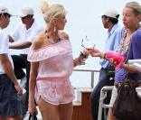 Ivana Trump en vacances à Saint-Barthélémy, le 9 février 2010.