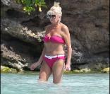Ivana Trump en vacances à Saint-Barthélémy, le 9 février 2010.