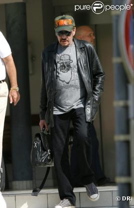 Johnny Hallyday à Saint-Barthélémy. Février 2010