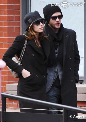 Justin Timberlake et Jessica Biel à New York le 18 février 2010