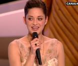Marion Cotillard, lors de son discours d'ouverture des César 2010.