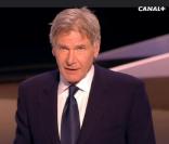 Un César d\'honneur pour l\'ensemble de sa carrière est remis à Harrison Ford... Il semble très ému.
