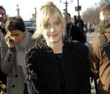 Mélanie Laurent arrive au défilé Balenciaga. 04/03/2010