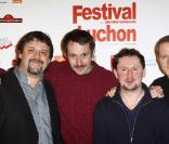 Julien Boisselier, Philippe Lefebvre, Guy Lecluyse et Jean-Luc Couchard pour la promotion de "Au Bonheur des Hommes"