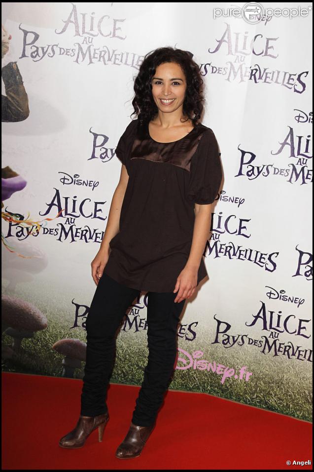 Aïda Touihri lors de la première d'Alice au pays des merveilles à Paris le 15 mars 2010