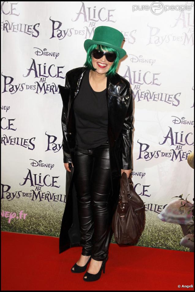 Lââm lors de la première d'Alice au pays des merveilles à Paris le 15 mars 2010