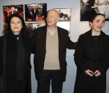 Anouk Aimée, Gilles Jacob et Dominique Blanc lors de l'inauguration de l'expostion au Bon Marché consacrée au Livre d'or de Gilles Jacob le 15 mars 2010