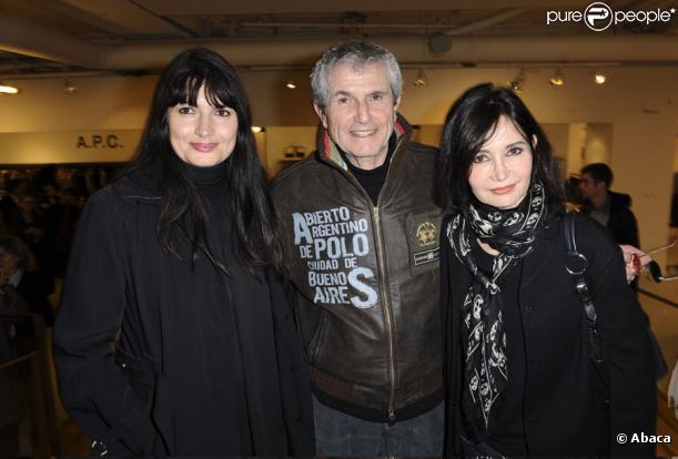 Valérie, Claude Lelouch et Evelyne Bouix lors de l'inauguration de l'expostion au Bon Marché consacrée au Livre d'or de Gilles Jacob le 15 mars 2010