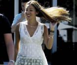 Jessica Michibata, compagne de Jenson Button dans le paddock du grand prix d'Australie