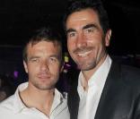 Sébastien Loeb et Luc Alphand au Green, à Paris, le 7 avril 2010