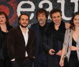 Catherine Jacob, François-Xavier Demaison, Olivier Marchal, Gilbert Melki et Marie Gillain, à l'occasion de l'ouverture du 2e Festival International du Film Policier de Beaune, dans la Côte d'Or, le 8 avril 2010.