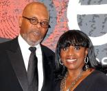 Samuel L. Jackson et sa femme, à l'occasion de l'ouverture du 2e Festival International du Film Policier de Beaune, dans la Côte d'Or, le 8 avril 2010.