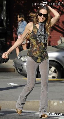 Sarah Jessica Parker dans les rues de New York.