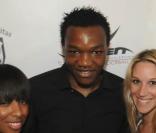 Steve Mandanda lors de la soirée de lancement de la ligne de vêtement Dwen le 18 avril 2010.