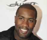 Teddy Riner lors de la soirée de lancement de la ligne de vêtement Dwen le 18 avril 2010.