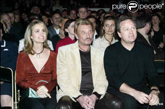 Laeticia Hallyday, son époux Johnny, et son papa André 