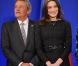 Carla Bruni, Alain Delon, Nicolas Sarkozy et les ministres français à Shanghaï. 30/04/2010