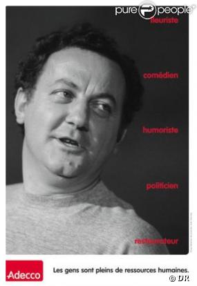 Coluche fait de la pub pour Adecco