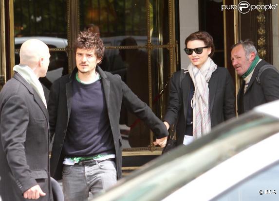 Miranda Kerr et Orlando Bloom à Paris. Mai 2010