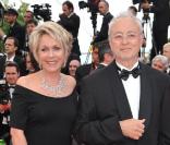 Françoise Laborde et Jean-Claude Paris sur le tapis rouge pour l'ouverture du festival de Cannes le 12 mai 2010