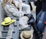 Paulina Rubio pendant la finale du tournoi de Madrid, opposant, le 16 mai 2010, Nadal à Federer.