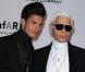 Karl Lagerfeld et BAptiste Giabiconi à l'amfAr le 20 mai 2010 à l'hôtel du Cap Eden Roc au Cap d'Antibes