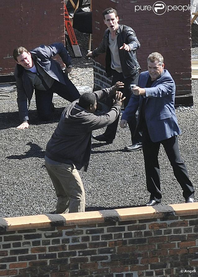 Ray Liotta et Channing Tatum sur le tournage de Son of No One le 4 mai 2010 à New York