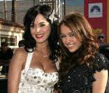 Miley Cyrus avec Katy Perry lors des MTV VMA en septembre 2008 