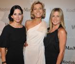 Jennifer Aniston et Courteney Cox avec Nicola Gerber Maramotti