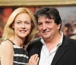 Alexandra Vandernoot et son époux Bernard Uzan lors de la répétition générale de la pièce Le Président, sa femme et Moi, au théâtre de L'Alhambra. 22/06/2010