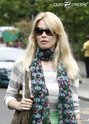 Claudia Schiffer à Londres, le 7 juillet 2010