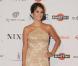 Penélope Cruz lors de la première à Rome du film Nine, habillée d'une ravissante robe couleur champagne de chez Armani Privé