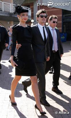Orlando Bloom et Miranda Kerr lors de leur première sortie officielle en avril 2007