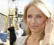 Cameron Diaz à l'arrivée de l'étape du Tour de France, à Bordeaux, le 23 juillet 2010.