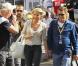 Tom Cruise et Cameron Diaz à l'arrivée de l'étape du Tour de France, à Bordeaux, le 23 juillet 2010.