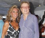 Denise Rich et son compagnon à Saint-Tropez, dans le cadre de la folle soirée Lady Joy. 28/07/2010