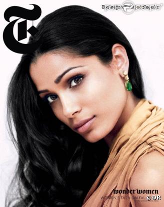 Freida Pinto en couverture du supplément mode du New York Times