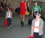 Victoria Beckham et ses trois fils, Brooklyn, Romeo et Cruz 