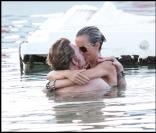 Johnny Hallyday et Laeticia à Saint-Barthélémy. Août 2010 