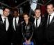 Gilles Lemaire, Jacky Ido, Audrey Dana, Laurent Couson et Samuel Labarthe lors de l'avant-première du film Ces amours-là à Paris le 12 septembre 2010