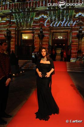 Monica Bellucci lors de la soirée Cartier à l'Opéra Comique de Paris le 12 septembre 2010