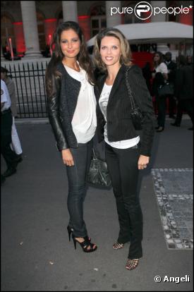 Malika Ménard et Sylvie Tellier au cocktail de rentrée de TF1 (13 septembre 2010 au Palais Brongniart)